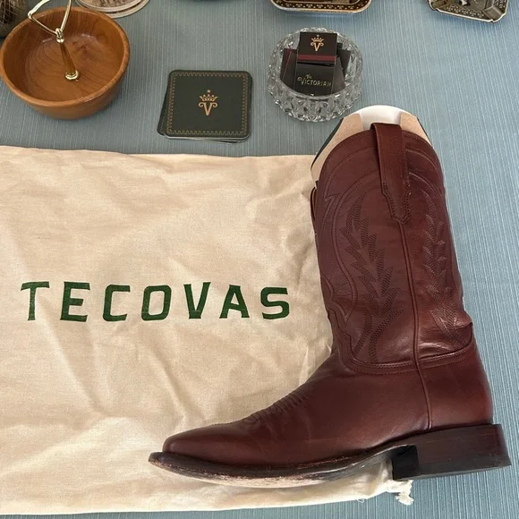 Tecovas The Doc Rich Brown Western Men’s Boots Genuine Leather Mens Size 10.5 D - Picture 11 of 16